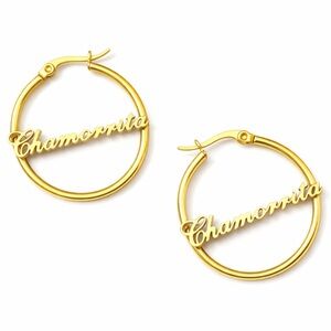 Gold Chamorrita Hoop Earrings